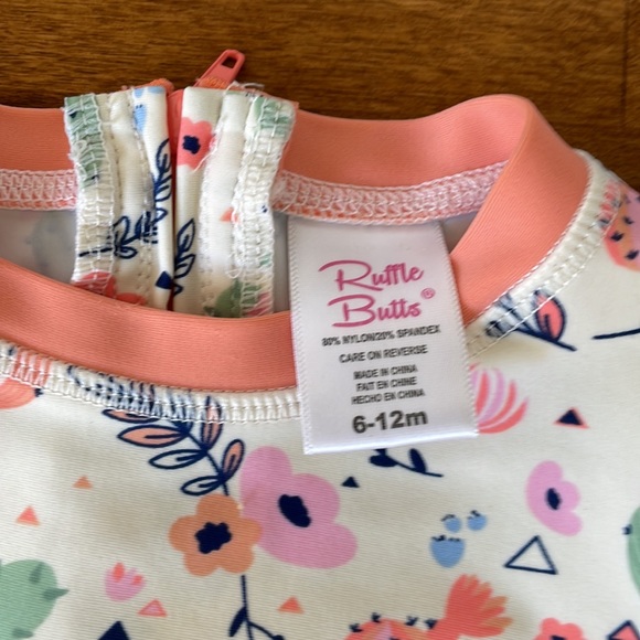 Ruffle butts UPF 50+ long sleeve swim suit - Picture 3 of 6